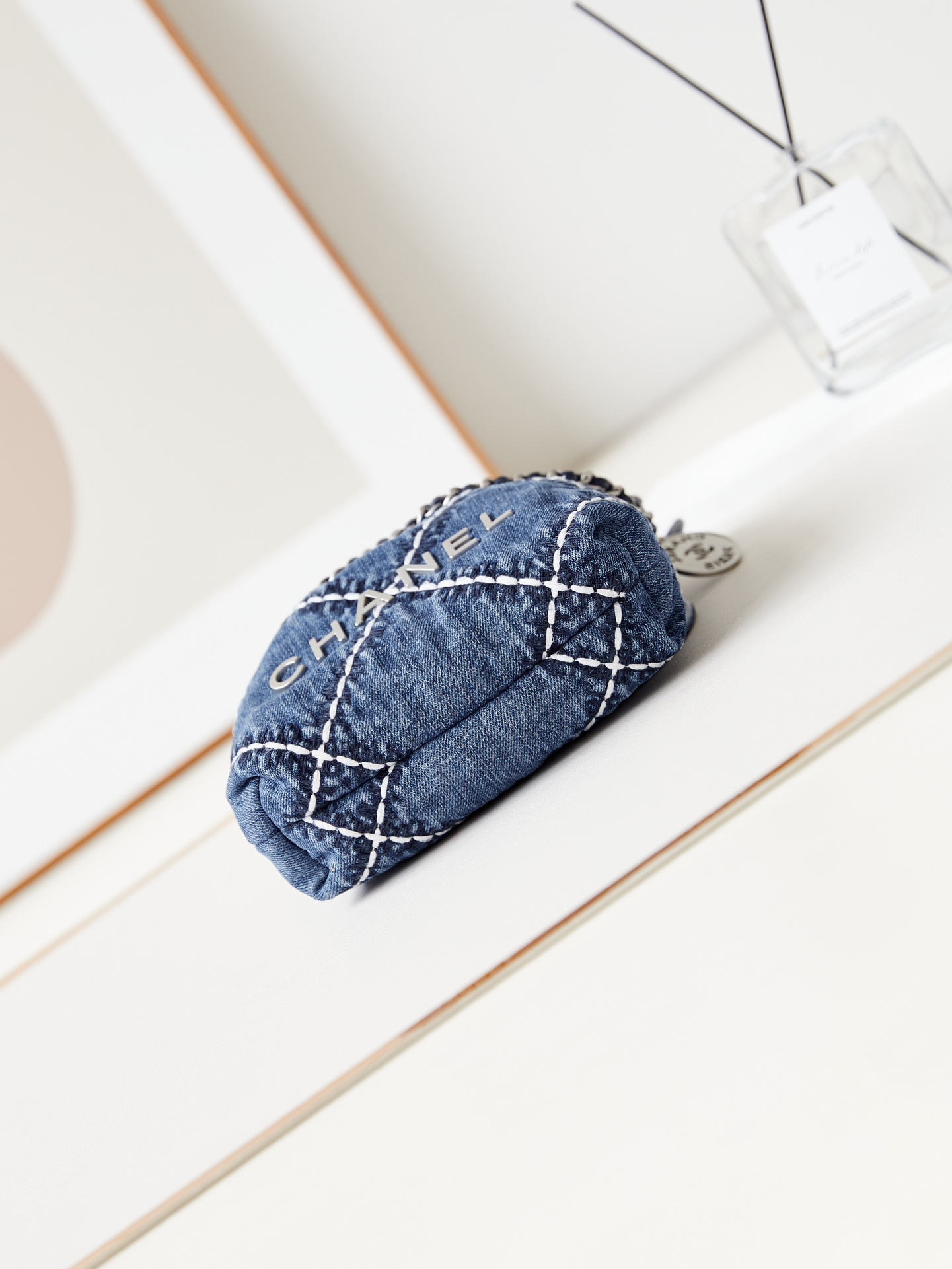 bagsaaa ch**el 22 mini handbag blue De*1m as3980 - 20 × 19 × 6 cm