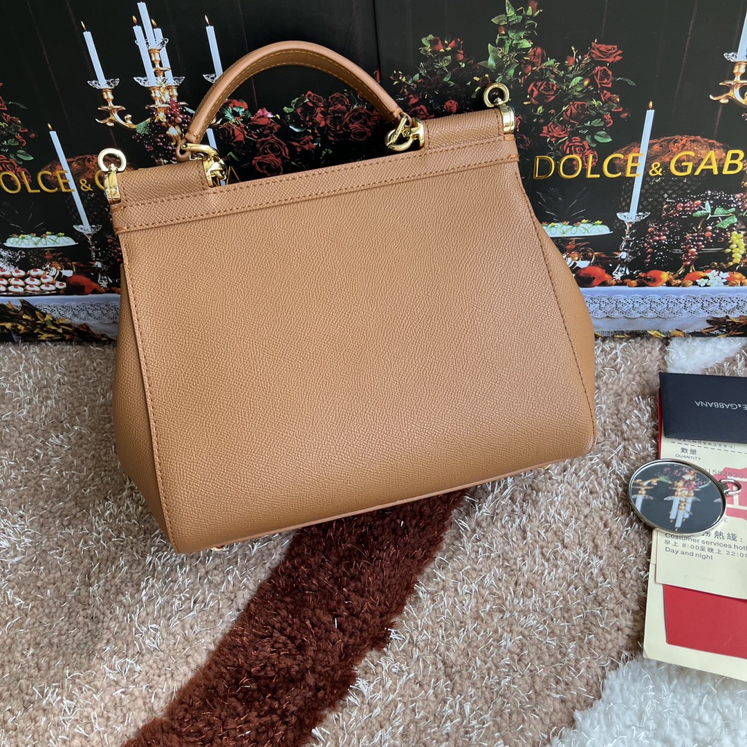 bagsaaa d01ce&Gab*a*a light brown sicily handbag - 25x20x12cm