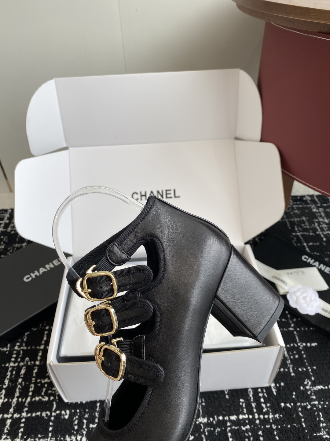 Bagsaaa Ch**el Mary Janes G46456 Black